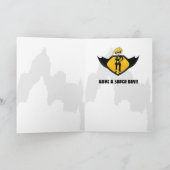 De kleine Kaart van de Verjaardag van Superhero (Binnen)