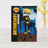 De kleine Kaart van de Verjaardag van Superhero (Gele Bloem)