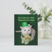 De kleine kat die Iers wilde worden Briefkaart (Staand voorkant)