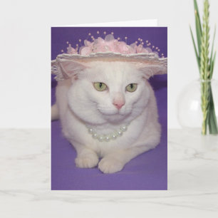 De kleine kat die naar de kerkPasen wilde gaan Feestdagen Kaart