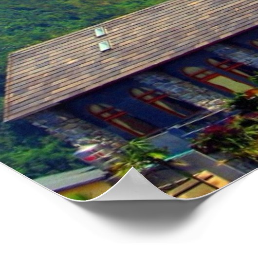 De kleine kerk in de bergen poster (Hoek)