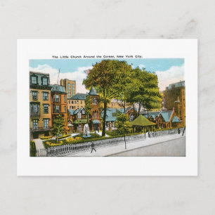 De kleine kerk rond de hoek, New York City Briefkaart