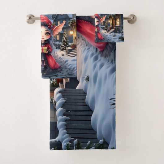 De Kleine Kerstboodschapper. Bad Handdoek (Insitu)