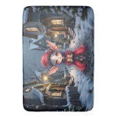 De Kleine Kerstboodschapper.  Badmat (Voorkant Verticaal)