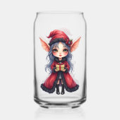 De Kleine Kerstboodschapper. Blikvorm Glas (Achterkant)
