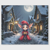 De Kleine Kerstboodschapper. Cadeaupapier (Vlak)