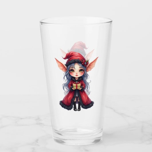 De Kleine Kerstboodschapper. Glas (Voorkant)