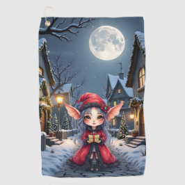 De Kleine Kerstboodschapper. Golfhanddoek