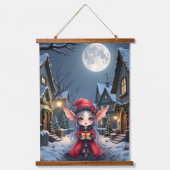 De Kleine Kerstboodschapper. Hangend Wandkleed (Voorkant)
