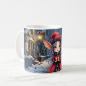 De Kleine Kerstboodschapper. Koffiemok (Voorkant links)