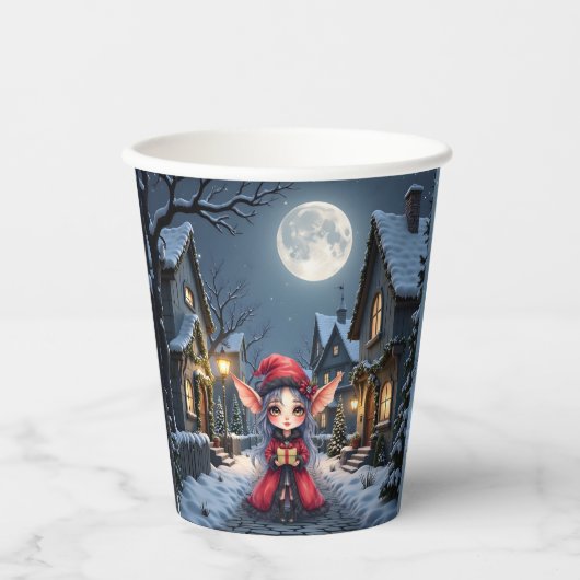 De Kleine Kerstboodschapper. Papieren Bekers (Voorkant)