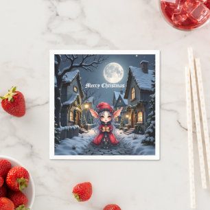 De Kleine Kerstboodschapper.  Servet
