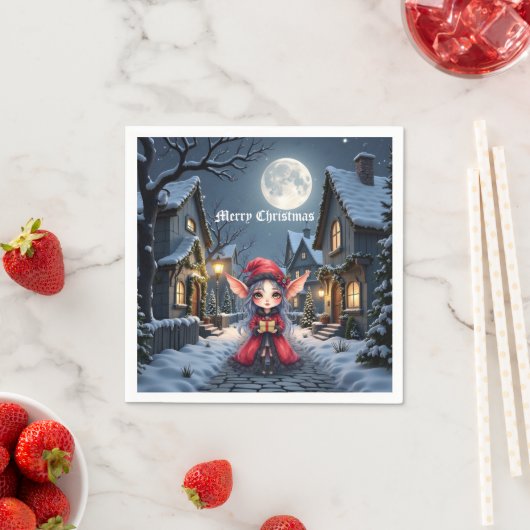 De Kleine Kerstboodschapper. Servet (Insitu)