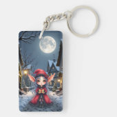 De Kleine Kerstboodschapper. Sleutelhanger (achterkant)