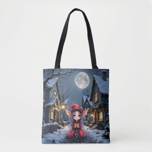 De Kleine Kerstboodschapper. Tote Bag (Voorkant)