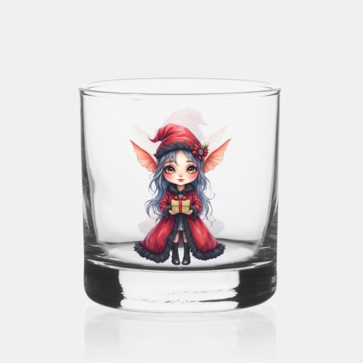 De Kleine Kerstboodschapper. Whisky Glas (Voorkant)