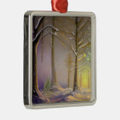De kleine kerstboom in het bos metalen ornament (Rechts)