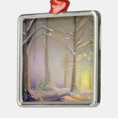 De kleine kerstboom in het bos metalen ornament (Links)