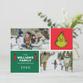 De kleine kerstfamilie fotocollage feestdagenkaart (Staand voorkant)