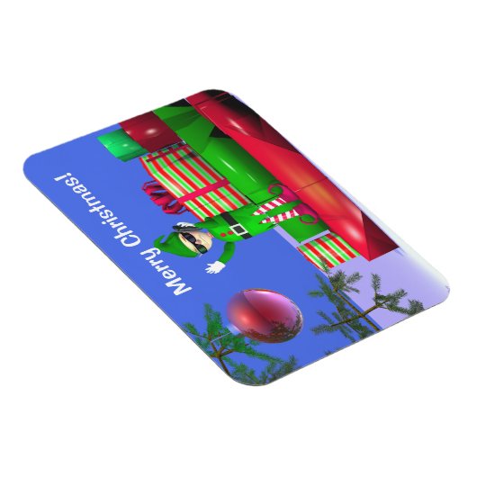 De kleine Kerstmis Elf die op cadeaus staat Magneet (Rechterzijde)