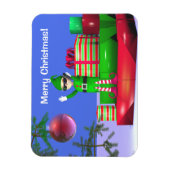 De kleine Kerstmis Elf die op cadeaus staat Magneet (Verticaal)