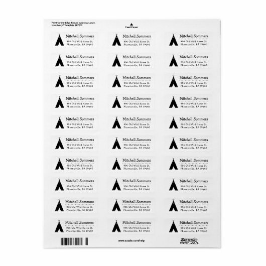 De kleine Kinder Etiketten van het Adres van de Te (Full Sheet)