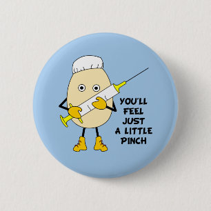 De kleine knuppel van de verpleegster ronde button 5,7 cm