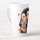 De Kleine Koffie Pinguïn Latte Mok (Linkerhoek)
