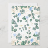 De kleine koning laat eucalyptus gouden baby showe kaart (Achterkant)