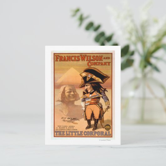"De kleine korporaal" Egyptische theater Sphinx Briefkaart (Staand voorkant)