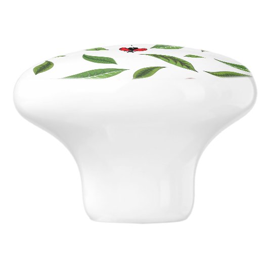 De kleine Ladybugs Keramische Knop (Zijkant)