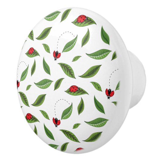 De kleine Ladybugs Keramische Knop (Rechts)