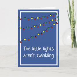 De kleine lichten zijn niet twinkelend feestdagen kaart