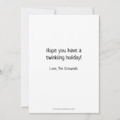 De kleine lichten zijn niet twinkelend feestdagenkaart (Achterkant)