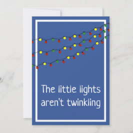 De kleine lichten zijn niet twinkelend feestdagenkaart