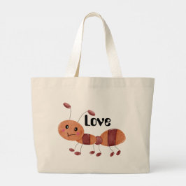 De kleine mier is de kleine zak van liefde. grote tote bag