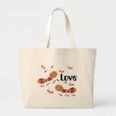 De kleine mier is de kleine zak van liefde. grote tote bag (Voorkant)