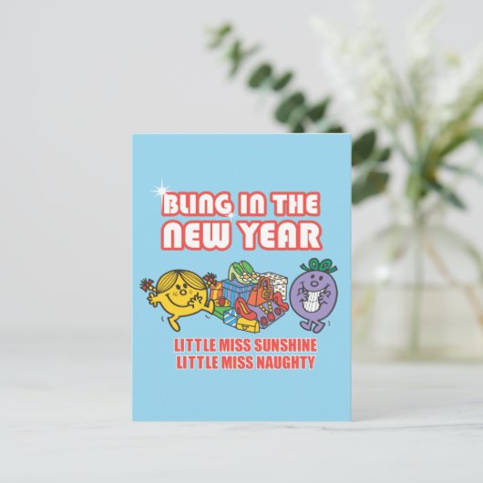 De kleine Miss Sunshine en de kleine Miss Naughty Briefkaart (Staand voorkant)