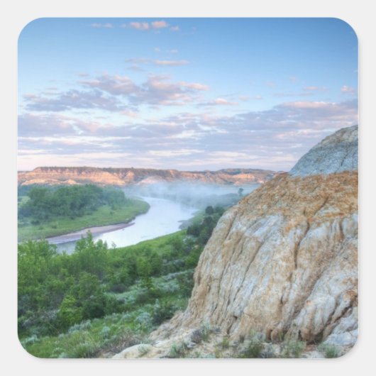 De kleine Missouri-rivier aan de Kleine Vierkante Sticker (Voorkant)