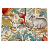 De kleine muis op de bladeren groot cadeauzakje (Achterkant)