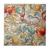 De kleine muis op de bladeren tegeltje (Voorkant)