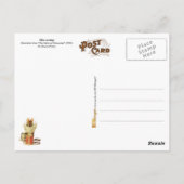 De kleine muizen zijn bezig met naaien briefkaart (Achterkant)