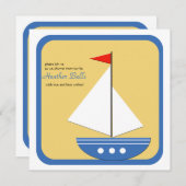 De kleine Navigator - de Uitnodiging van het Baby  (Voorkant / Achterkant)