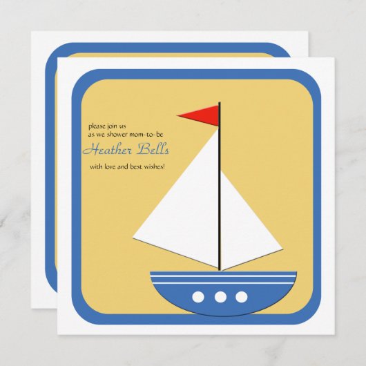 De kleine Navigator - de Uitnodiging van het Baby (Voorkant / Achterkant)