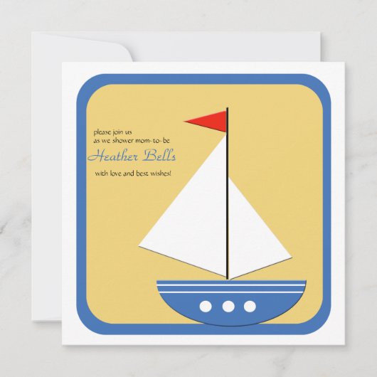 De kleine Navigator - de Uitnodiging van het Baby  (Voorkant)