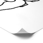 De kleine Nederlandse jongen stopt een lek in een  Poster (Hoek)