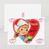 De  kleine Nederlandse Valentijn uit 1950 Briefkaart (Voorkant / Achterkant)