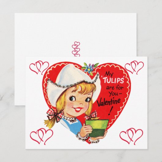 De  kleine Nederlandse Valentijn uit 1950 Briefkaart (Voorkant / Achterkant)