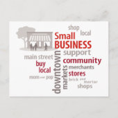 De kleine Onderneming, winkelt Lokaal, koopt Briefkaart (Voorkant)