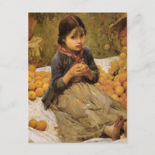 De kleine Oranje Gatherer Briefkaart (Voorkant)